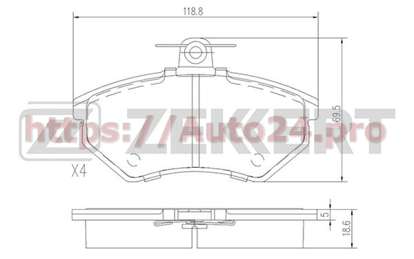 BS-1098 Zekkert для VAG 8A0698151C