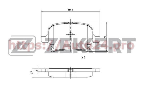 BS-1116 Zekkert для TOYOTA 0446533120