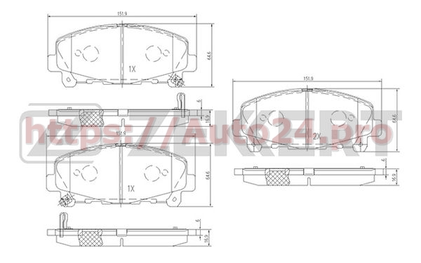 BS-1134 Zekkert для ACURA 45022TL0G51