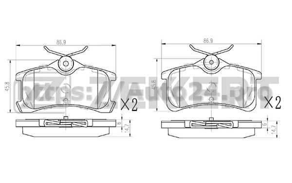 BS-1147 Zekkert для TOYOTA 0446602060