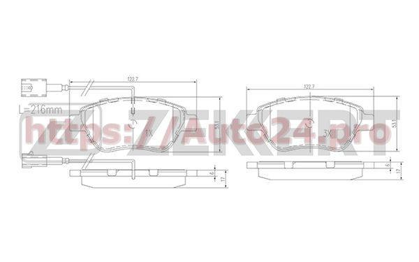 BS-1167 Zekkert для ALFA ROMEOFIATLANCIA 71770098