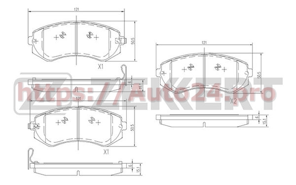 BS-1218 Zekkert для NISSAN 44080VB225