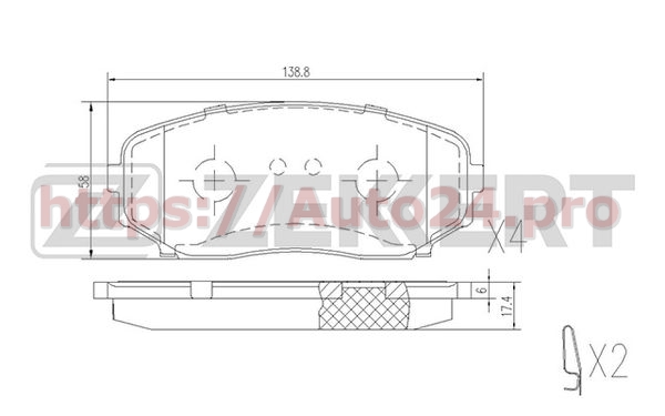 BS-1228 Zekkert для MAZDA EHY53328ZA