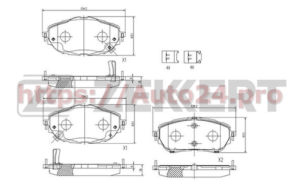BS-1245 Zekkert для TOYOTA 0446502390
