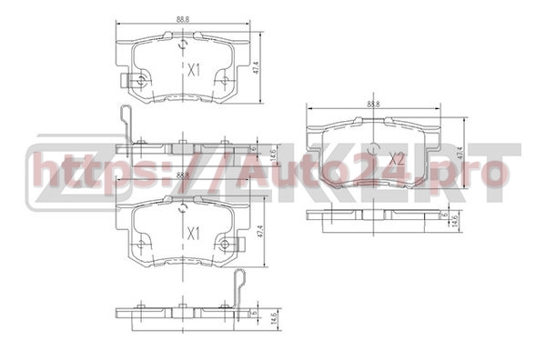 BS-1713 Zekkert для ACURA 43022SN7E50