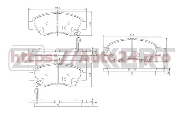BS-1717 Zekkert для HONDA H4502S07003