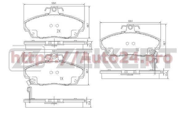 BS-1724 Zekkert для HONDA 06450S6DE51