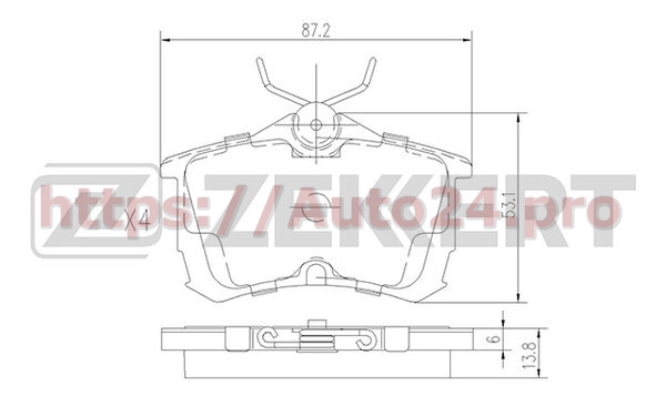 BS-1736 Zekkert для HONDA 43022SEAE10