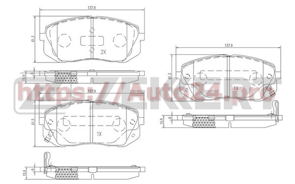 BS-1791 Zekkert для HYUNDAI 581012SA75
