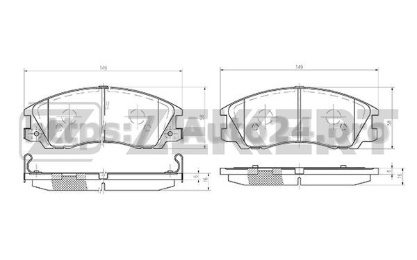 BS-1808 Zekkert для HYUNDAI 58101H1A00