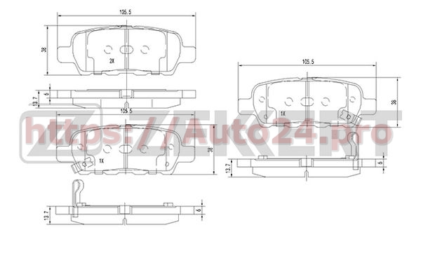 BS-1823 Zekkert для NISSAN 440E0AL586