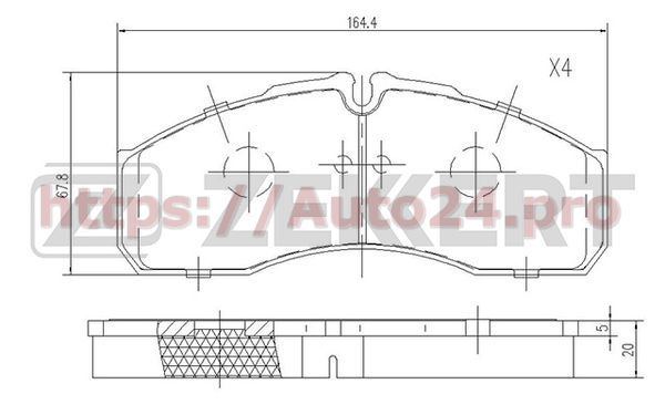 BS-1883 Zekkert для NISSAN D10609X60C