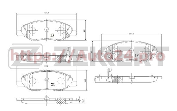 BS-1941 Zekkert для NISSAN 41060AX085