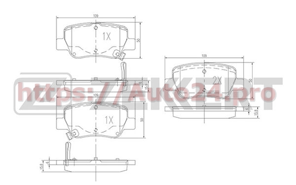 BS-1946 Zekkert для TOYOTA 04466YZZE5