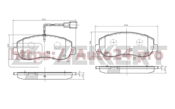 BS-1951 Zekkert для VAUXHALL 4419950