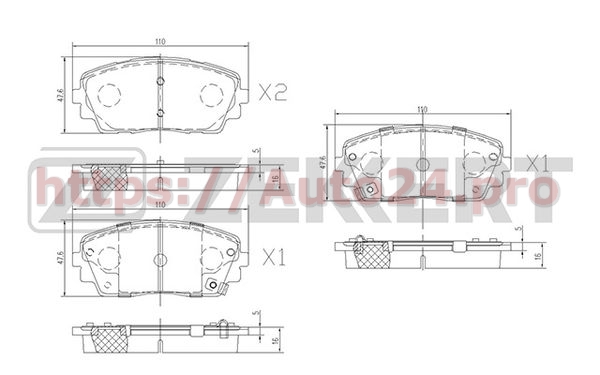 BS-1956 Zekkert для KIA 581011YA00
