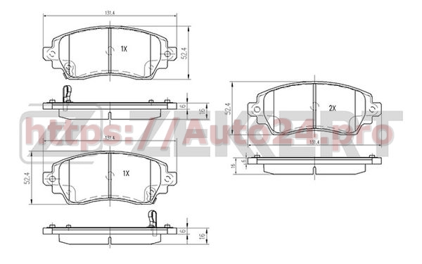 BS-2074 Zekkert для TOYOTA 04465YZZBE