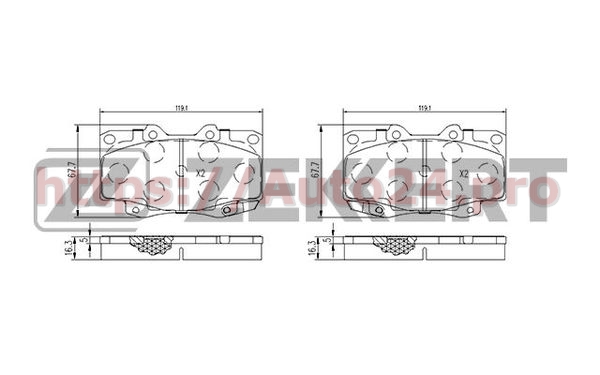 BS-2077 Zekkert для TOYOTA 04465YZZDV