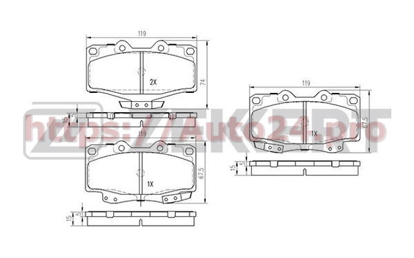 BS-2089 Zekkert для TOYOTA 0449135240