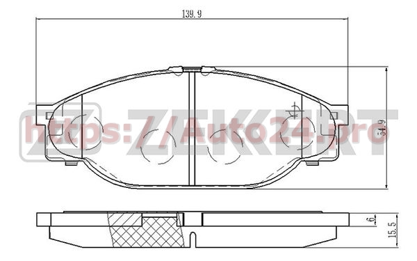 BS-2090 Zekkert для TOYOTA 0449135060