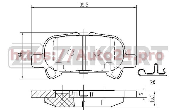 BS-2094 Zekkert для TOYOTA 0446606030