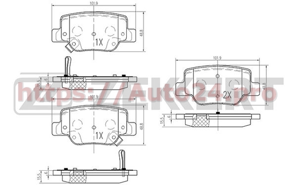 BS-2095 Zekkert для TOYOTA 044660F010