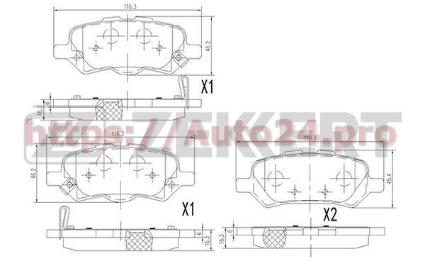 BS-2096 Zekkert для TOYOTA 044660T010