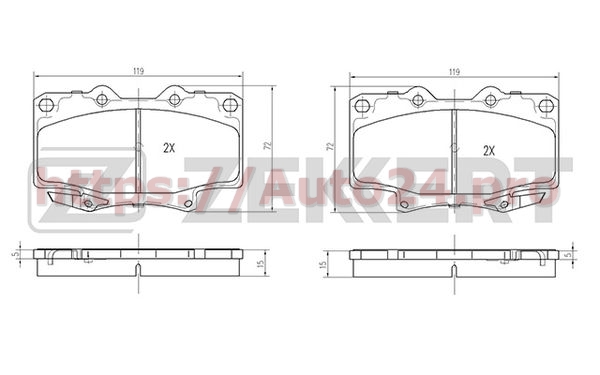 BS-2101 Zekkert для TOYOTA 0449160160