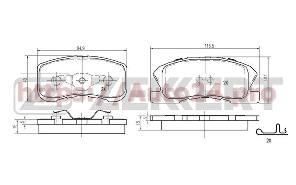 BS-2103 Zekkert для DAIHATSU 0449197205
