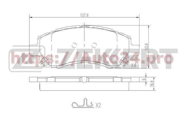 BS-2134 Zekkert для SUBARU 26296AC020