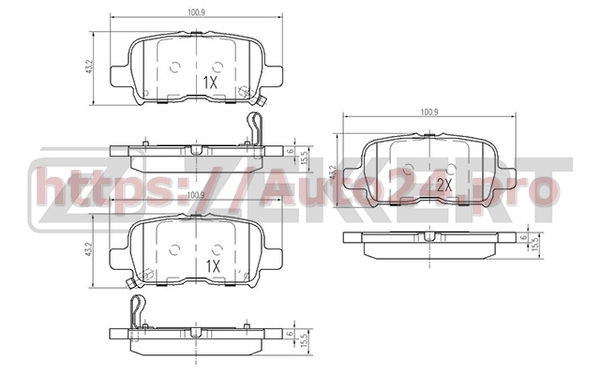 BS-2158 Zekkert для HONDA 43022S0XA01