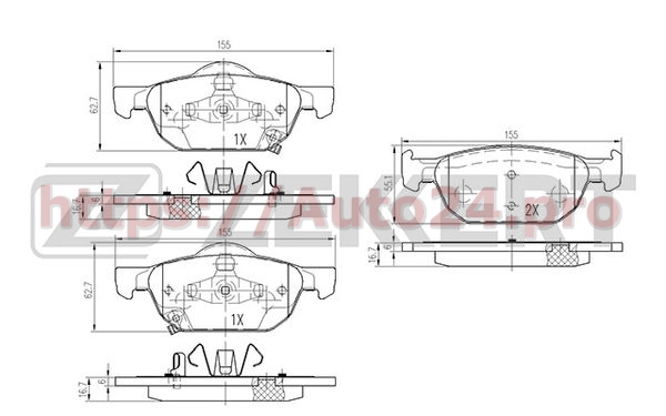 BS-2172 Zekkert для HONDA 45022TL1G00