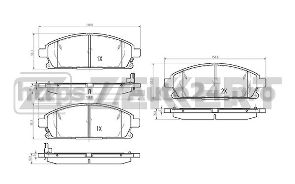 BS-2316 Zekkert для NISSAN 410608H785