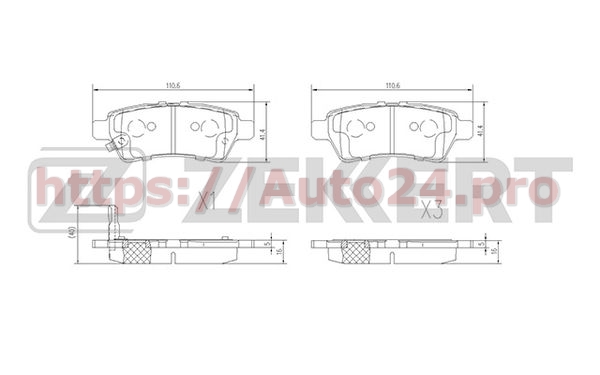 BS-2333 Zekkert для NISSAN 44060EB325