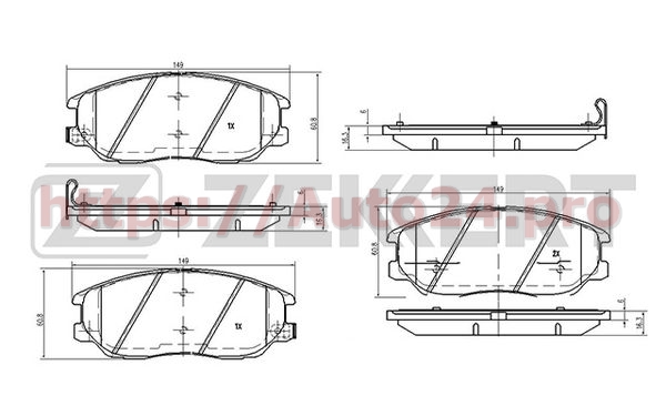 BS-2422 Zekkert для HYUNDAI 581013BA02