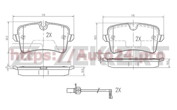 BS-2426 Zekkert для VAG 4G0698451A