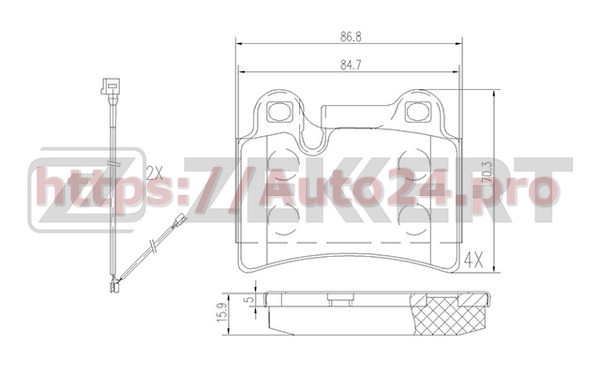 BS-2451 Zekkert для VAG 7L6698451B