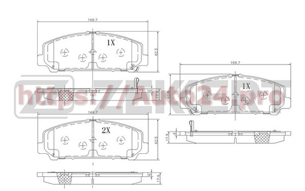 BS-2520 Zekkert для NISSAN D10609FE0A