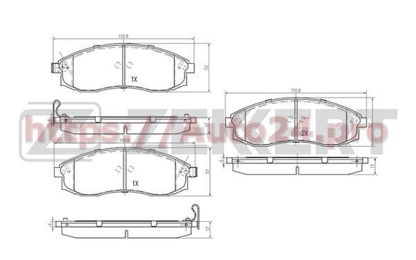 BS-2537 Zekkert для NISSAN D106M38U90