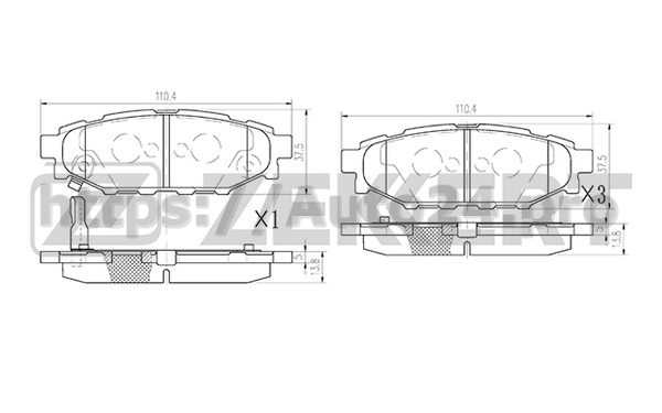 BS-2592 Zekkert для SUBARU 26696FJ000
