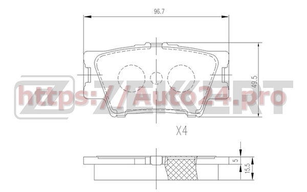 BS-2715 Zekkert для TOYOTA 0446606070