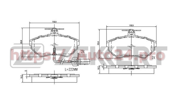 BS-2827 Zekkert для VAG 8E0698151M