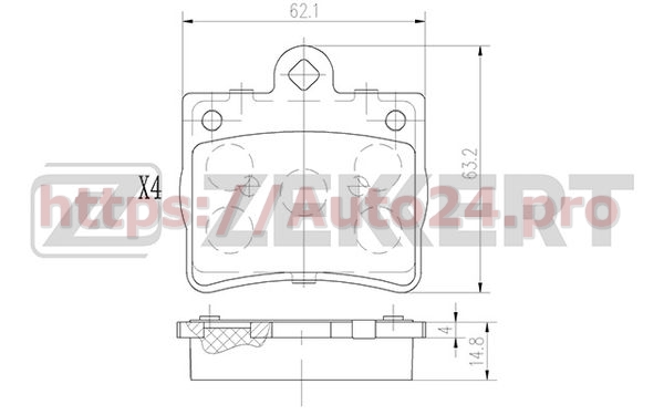 BS-2889 Zekkert для MERCEDES BENZ A0054201820