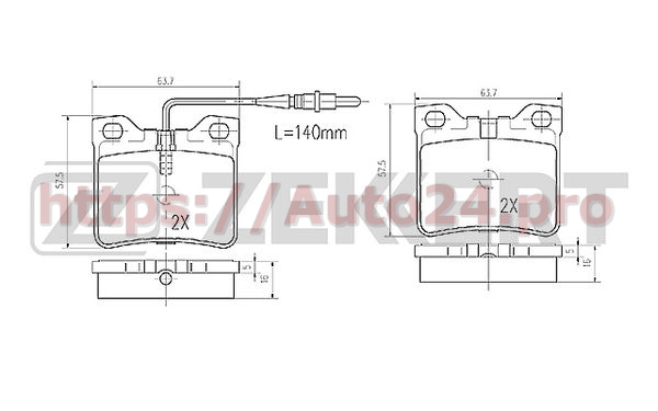 BS-2890 Zekkert для MERCEDES BENZ A0034200020
