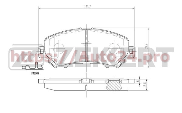 BS-2973 Zekkert для NISSAN D10604BA0A
