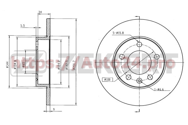 BS-5032 Zekkert для VAG JZW698601AC