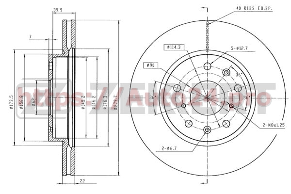BS-5045 Zekkert для ALFA ROMEOFIATLANCIA 71768306