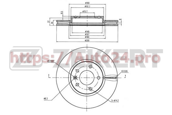 BS-5051 Zekkert для VAUXHALL 13503988