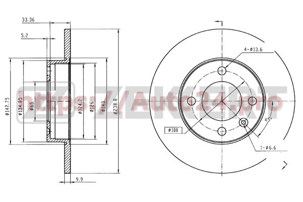BS-5068 Zekkert для VAG 811615301B