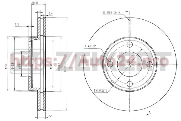 BS-5077 Zekkert для VAG 443615301D